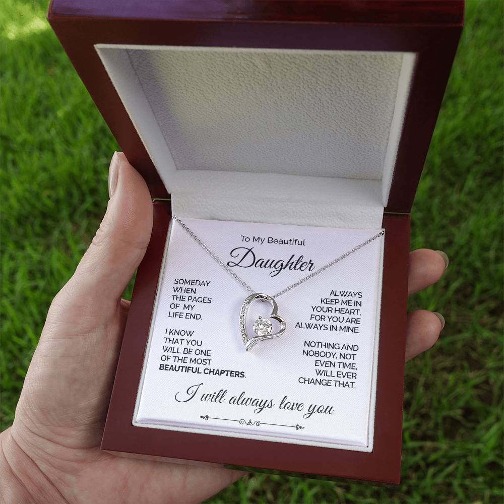 Personalized Heart Necklace for Daughter - Beautiful Chapters