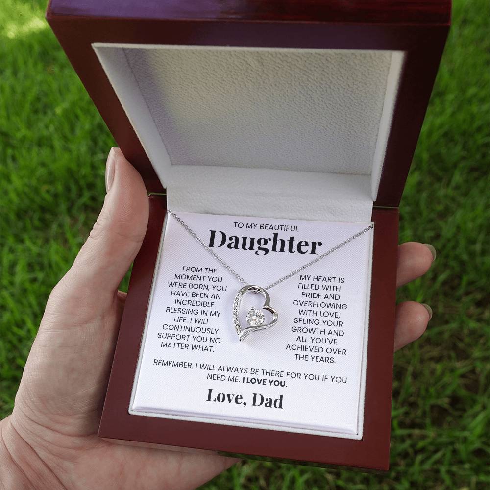 Forever Love Necklace for Daughter - Love, Dad - Remember