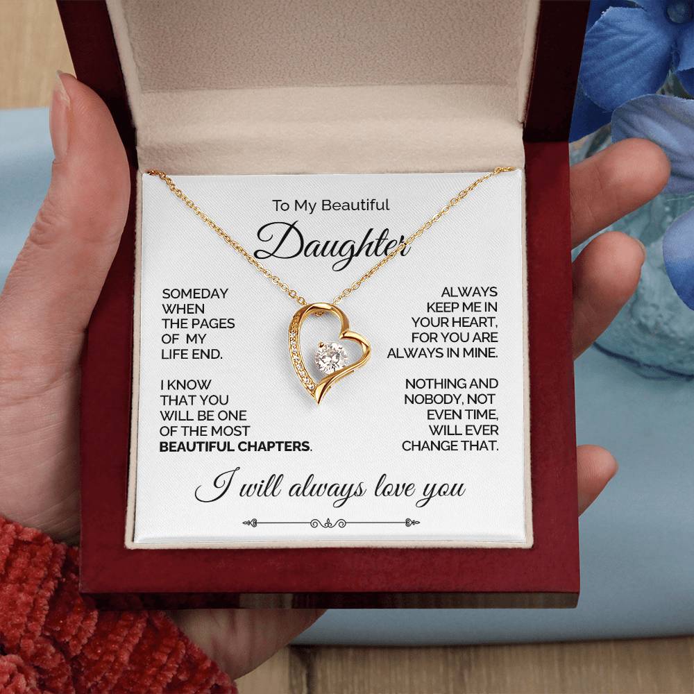 Personalized Heart Necklace for Daughter - Beautiful Chapters