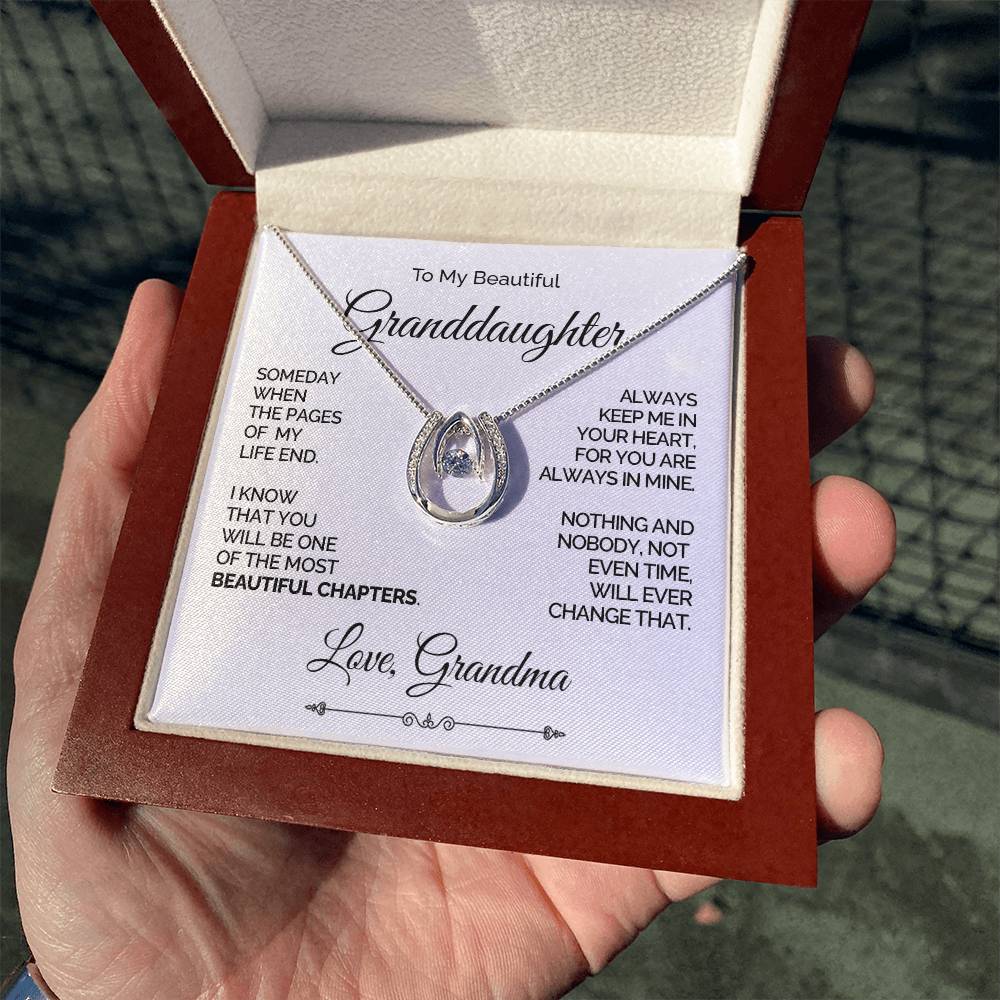 Personalized Lucky Love Necklace for Granddaughter - Beautiful Chapters