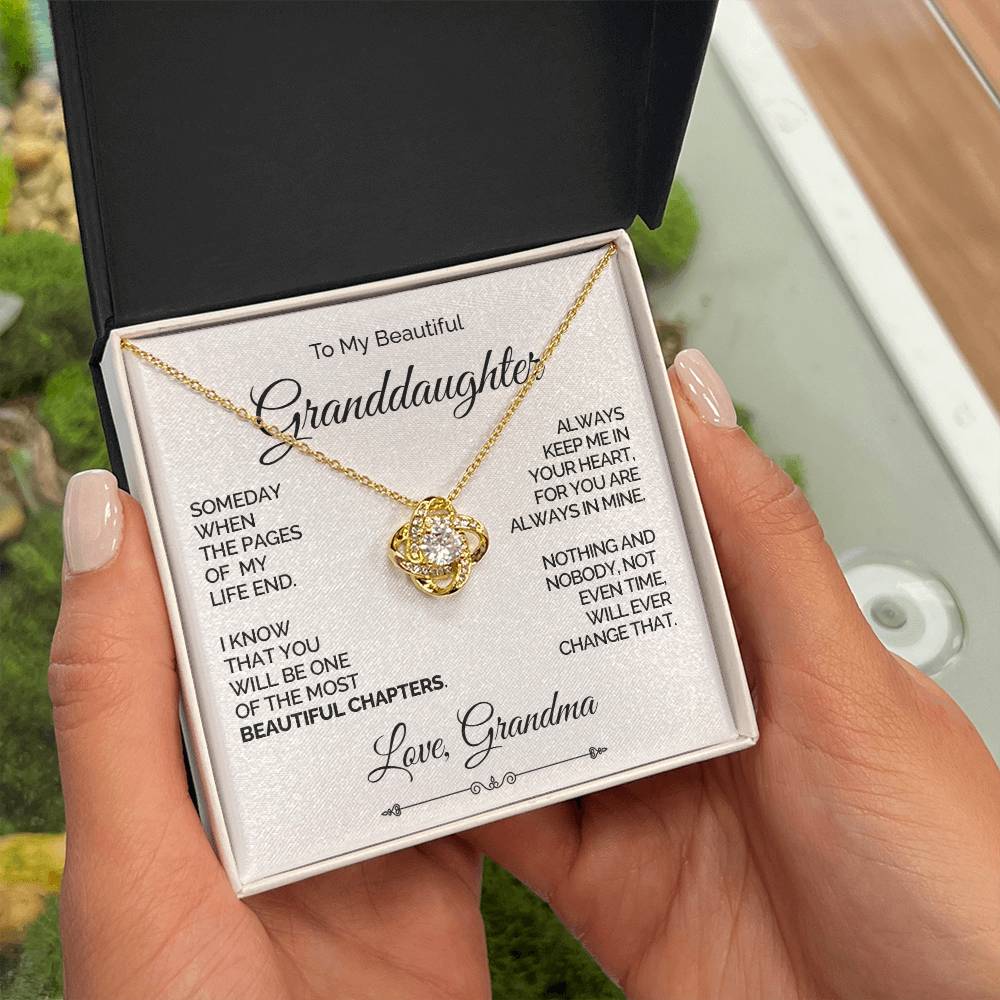 Personalized Love Knot Necklace for Granddaughter - Beautiful Chapters