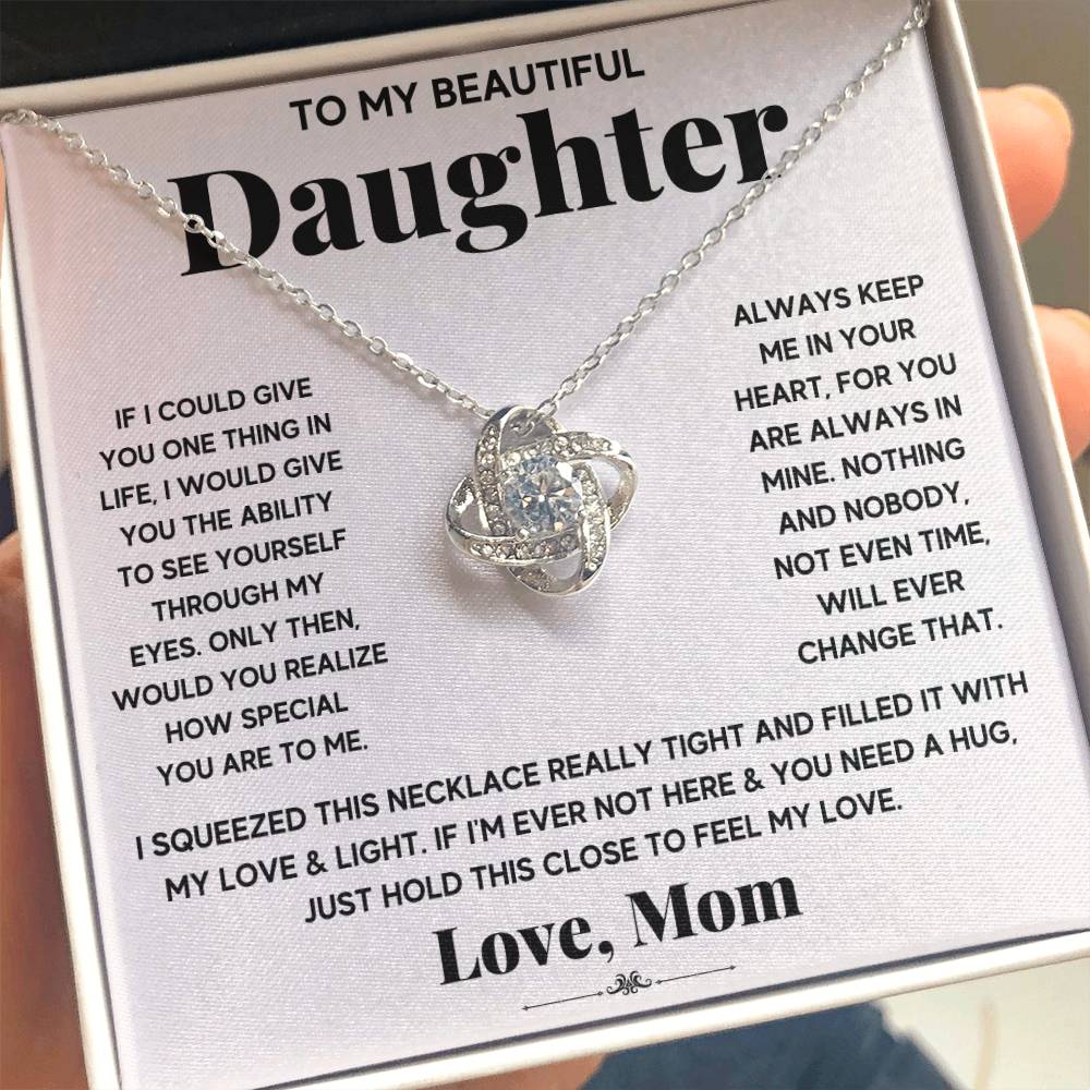 Love Knot Necklace for Daughter - Love, Mom - See Yourself