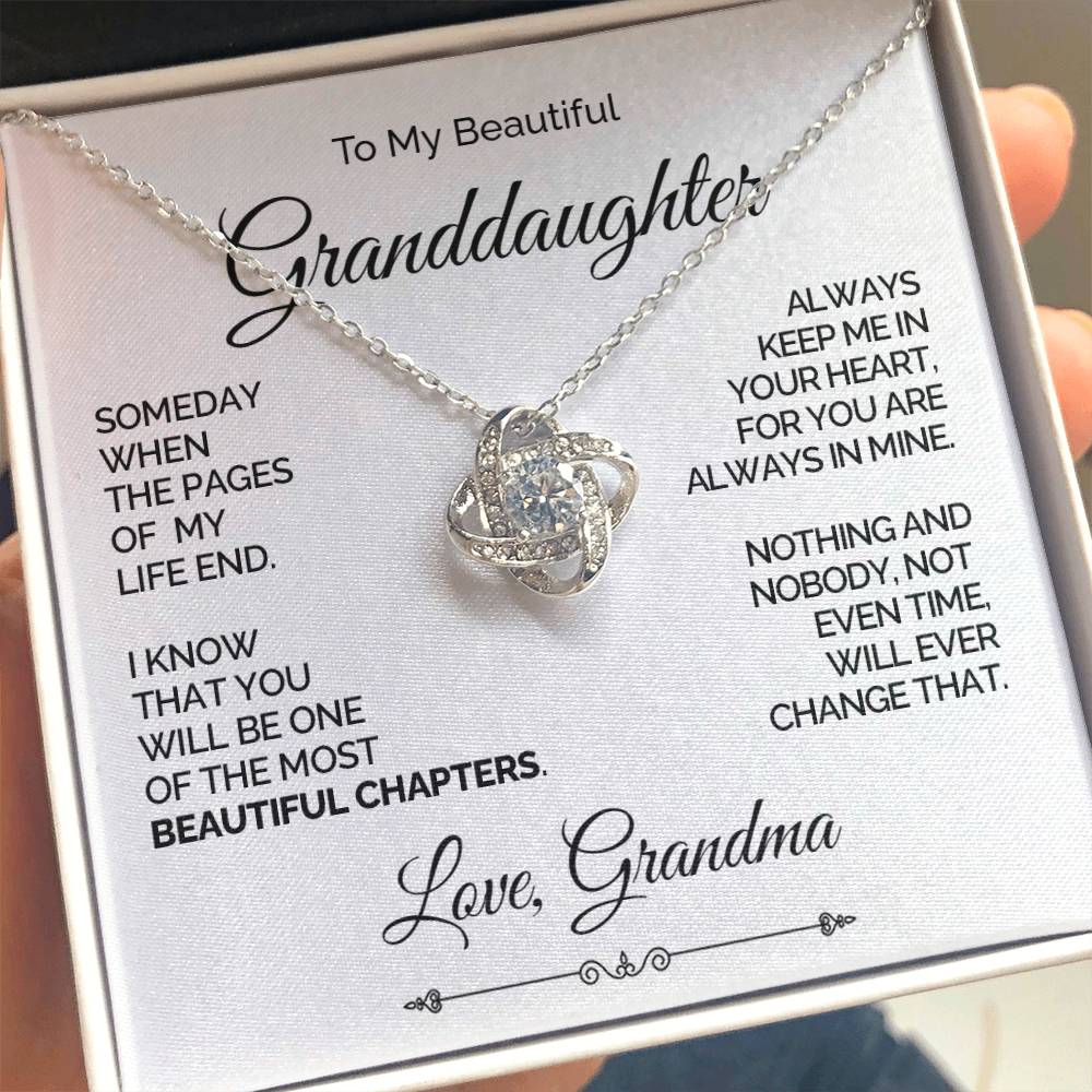 Personalized Love Knot Necklace for Granddaughter - Beautiful Chapters