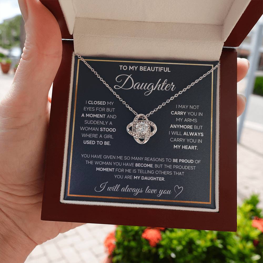 Love Knot Necklace for Daughter - I Will Always Love You