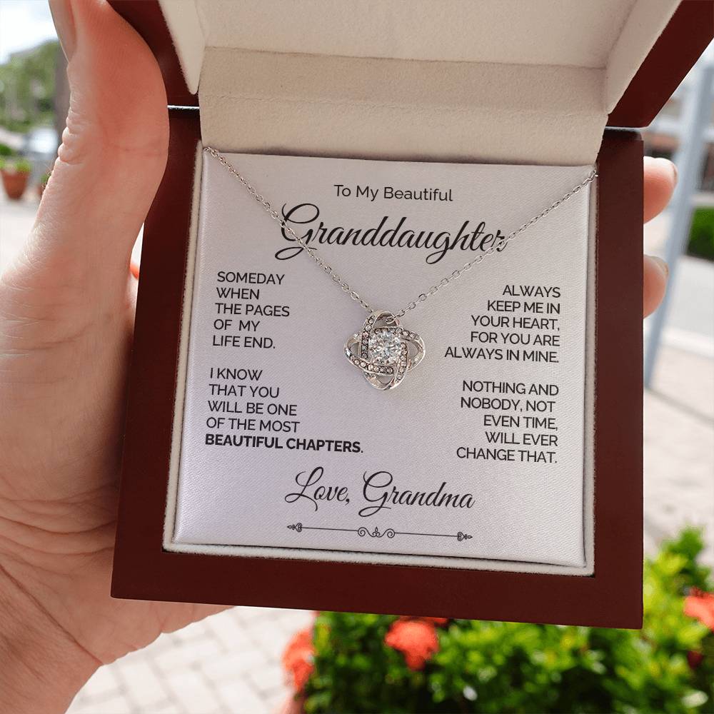 Personalized Love Knot Necklace for Granddaughter - Beautiful Chapters