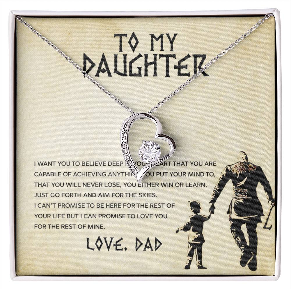 Forever Love Necklace for Daughter - Love, Dad - Rest