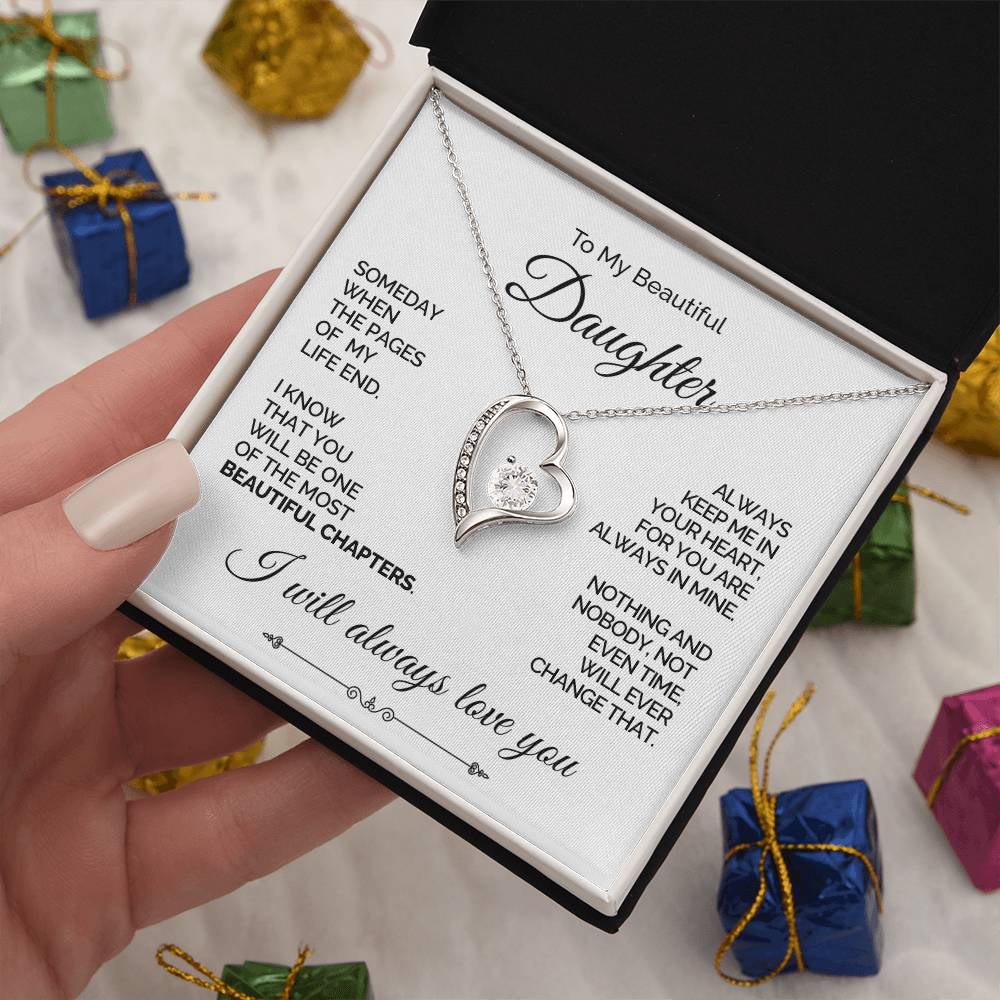 Personalized Heart Necklace for Daughter - Beautiful Chapters