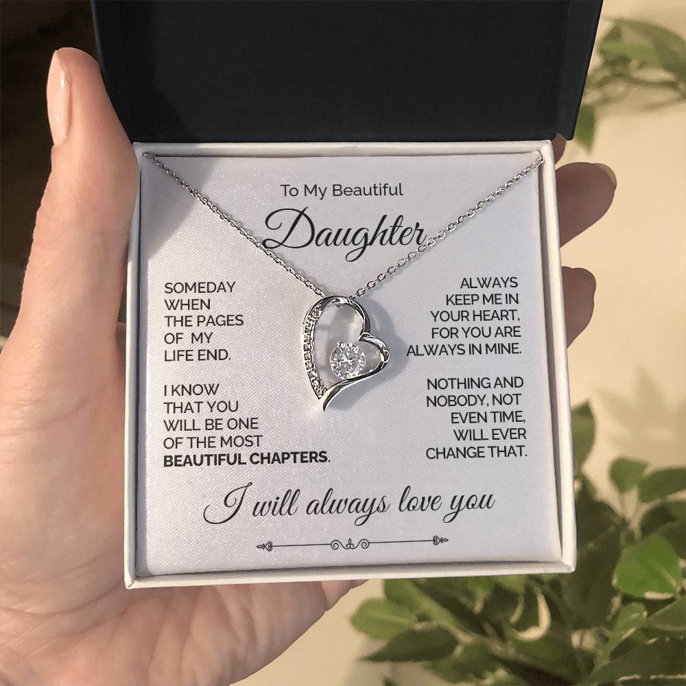 Personalized Heart Necklace for Daughter - Beautiful Chapters