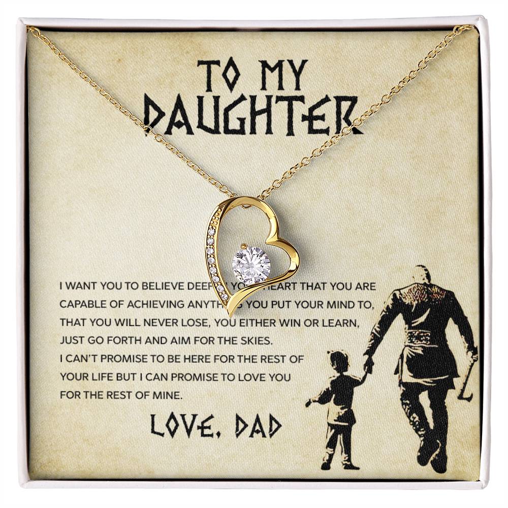 Forever Love Necklace for Daughter - Love, Dad - Rest