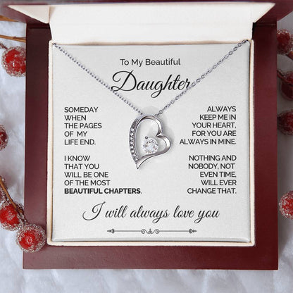Personalized Heart Necklace for Daughter - Beautiful Chapters