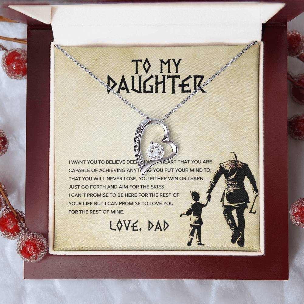Forever Love Necklace for Daughter - Love, Dad - Rest