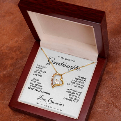 Personalized Heart Necklace for Granddaughter - Beautiful Chapters
