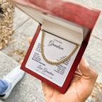 Personalized Cuban Link Chain for Grandson - Beautiful Chapters