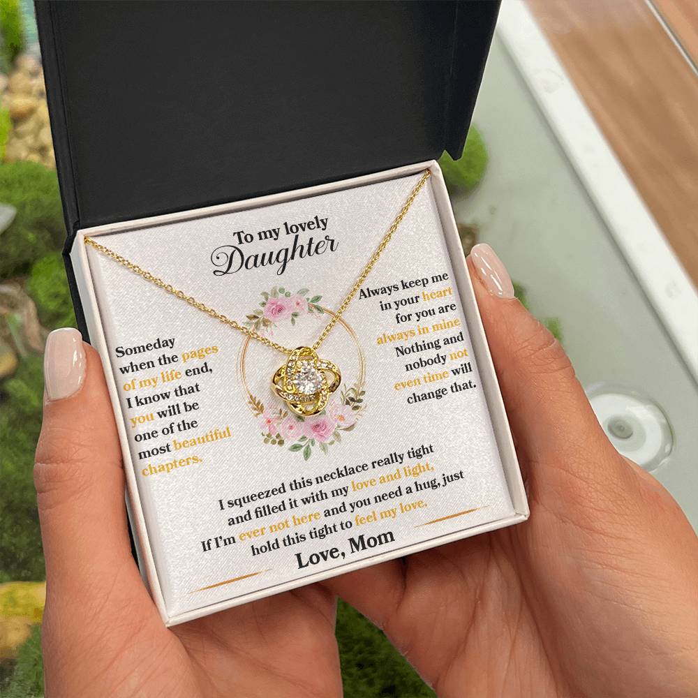 Love Knot Necklace for Daughter - Love, Mom - Beautiful Chapters