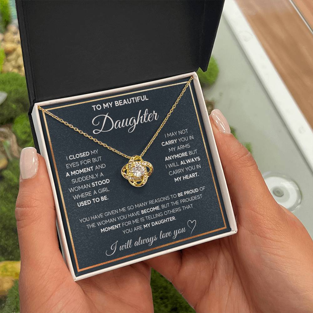 Love Knot Necklace for Daughter - I Will Always Love You