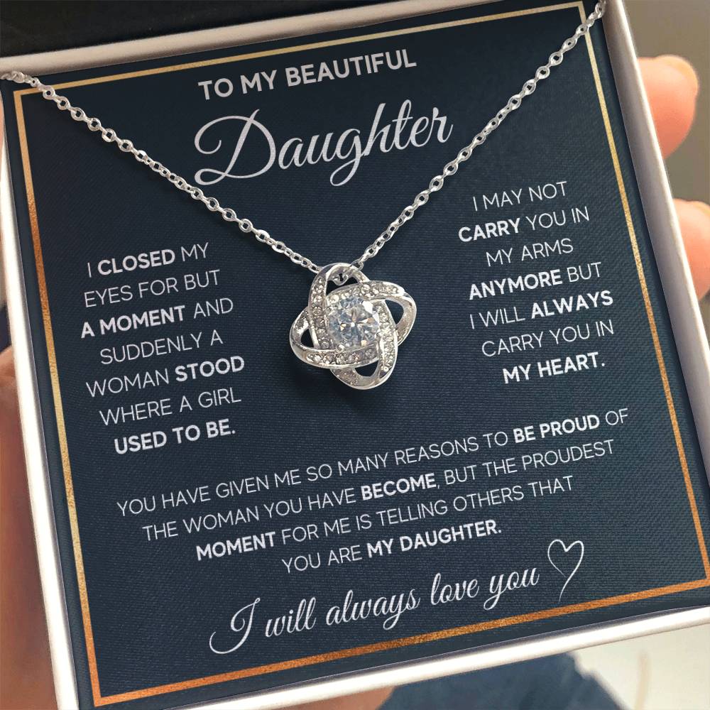 Love Knot Necklace for Daughter - I Will Always Love You