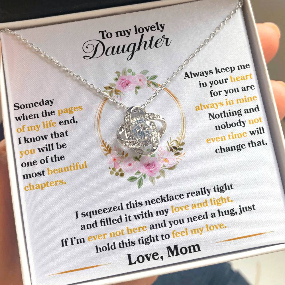 Love Knot Necklace for Daughter - Love, Mom - Beautiful Chapters