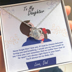 Love Knot Necklace for Daughter - Love, Dad - Baby Girl
