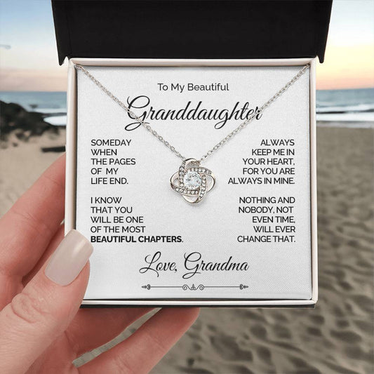 Personalized Love Knot Necklace for Granddaughter - Beautiful Chapters