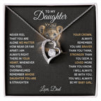 Forever Love Necklace for Daughter - Love, Dad - Crown