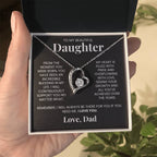 Forever Love Necklace for Daughter - Love, Dad - Blessing