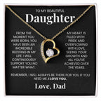 Forever Love Necklace for Daughter - Love, Dad - Blessing