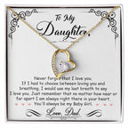 Forever Love Necklace for Daughter - Love, Dad - Baby Girl