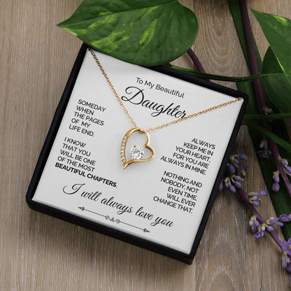 Personalized Heart Necklace for Daughter - Beautiful Chapters